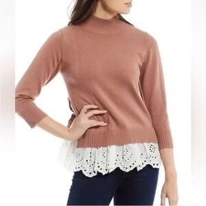 Roller Rabbit Sweater with Eyelet Detail